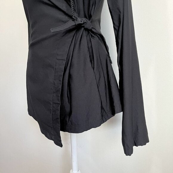 MELOW BY MELISSA BOLDUC ISABEAU HIGH NECK TIE WAIST JACKET IN BLACK - S - Picture 7 of 13